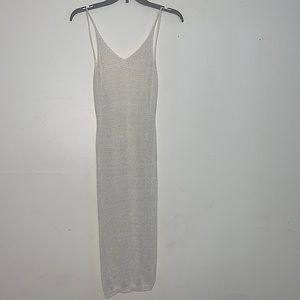 🇺🇸4TH OF JULY SALE 🇺🇸White with gold shimmer bathing suit cover dress